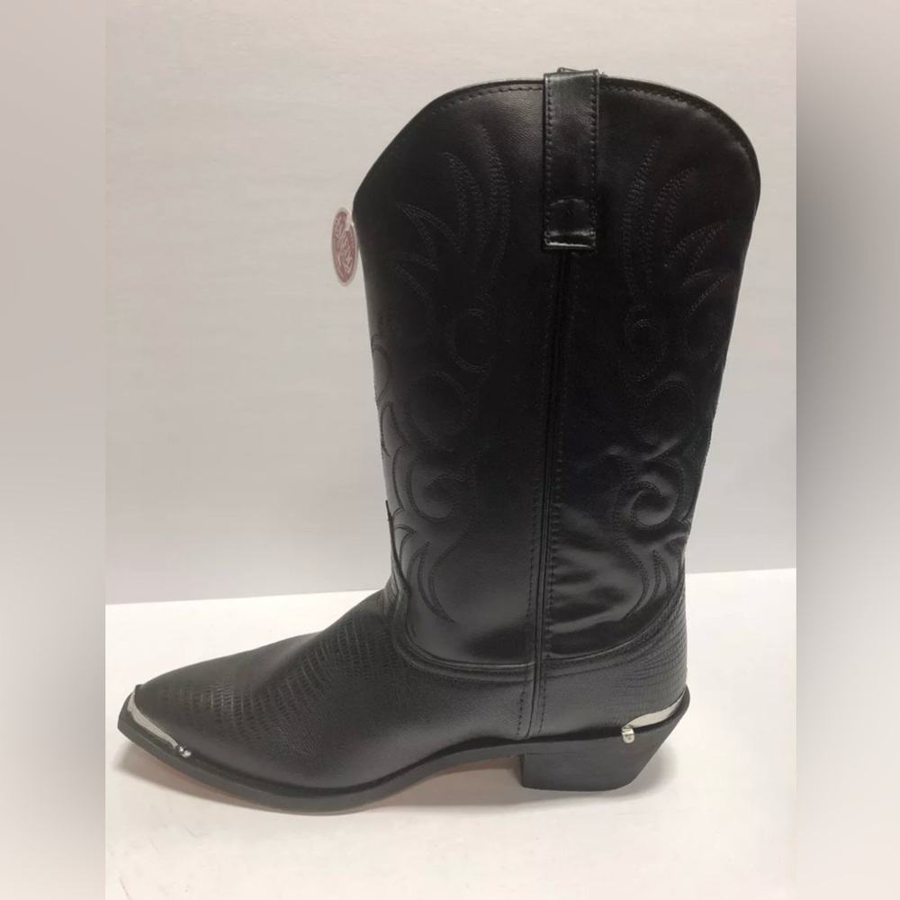 Laredo Men’s Atlanta 68085, Black Lizard Print Western Boots, Size 12 EW - Picture 2 of 6